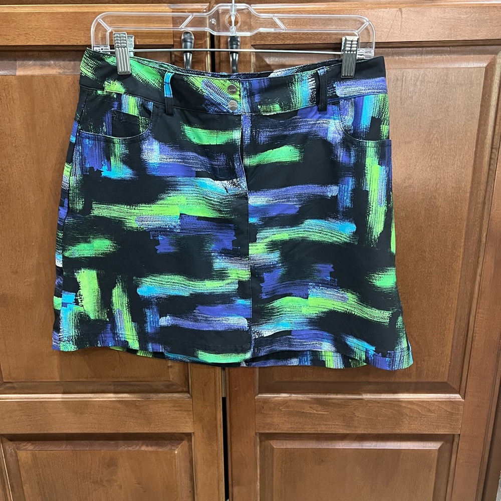 Slazenger Black and Blue Brushstroke Skirt